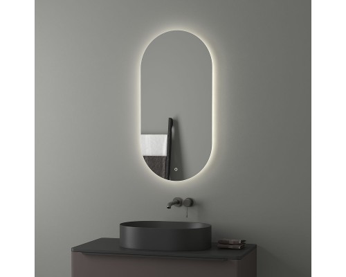 Зеркало Evoform Ledshine 100x50 с подсветкой 21.5 W - сенсорный выключатель - нейтральный белый свет