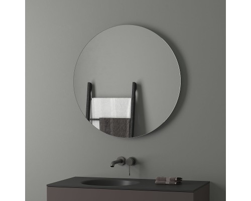 Зеркало Evoform Ledshine d80 с подсветкой 21 W - без выключателя - теплый белый свет