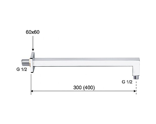 Кронштейн для верхнего душа Remer 348S30DO Золото глянцевое