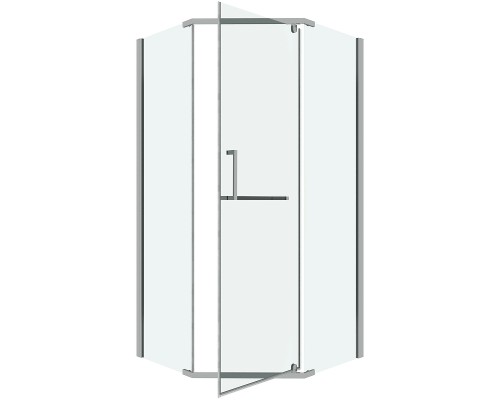 Душевой уголок Grossman Pragma 90х90 302.K33.03.9090.10.00 профиль Хром стекло прозрачное