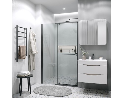 Душевая дверь Grossman Pragma 120 100.K33.03.120.21.00 профиль Черный матовый стекло прозрачное