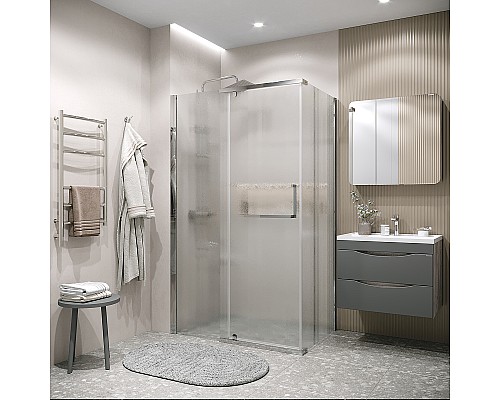 Душевая стенка Grossman Pragma 80 200.K33.03.80.10.02 профиль Хром стекло шиншилла