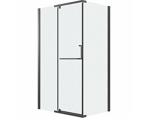 Душевой уголок Grossman Pragma 100х90 120.K33.03.1090.21.02 профиль Черный матовый стекло шиншилла