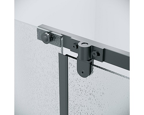 Душевой уголок Grossman Pragma 100х90 120.K33.03.1090.21.02 профиль Черный матовый стекло шиншилла