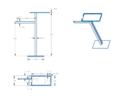 Напольная стойка Boheme 10952-NB Никель брашированный