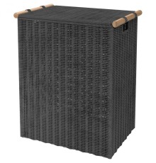 Корзина для белья WasserKRAFT Gollach с крышкой размер L Серая