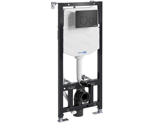 Инсталляция WasserKRAFT Aller 10TLT.010.ME.MB02 для унитаза с Черной матовой клавишей смыва
