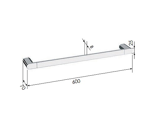 Полотенцедержатель Remer Lounge LN30CR Хром