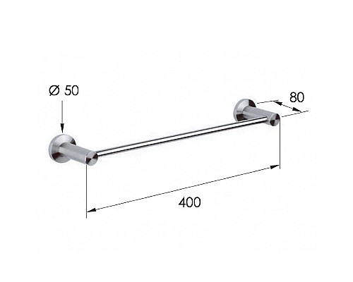 Полотенцедержатель Remer Minimal Mi40INOXCR Нержавеющая сталь