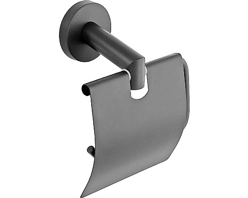 Держатель туалетной бумаги Remer Guest GS60CFP с крышкой Черный брашированный хром