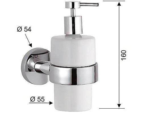 Дозатор для жидкого мыла Remer Guest GS13NO Черный матовый