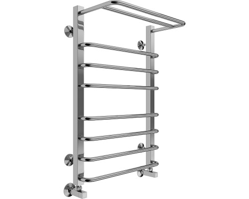 Водяной полотенцесушитель Terminus Арктур П8 500х800 4670078529466 с полкой Хром, нижнее подключение, G 1/2" ВР, с угловым соединением