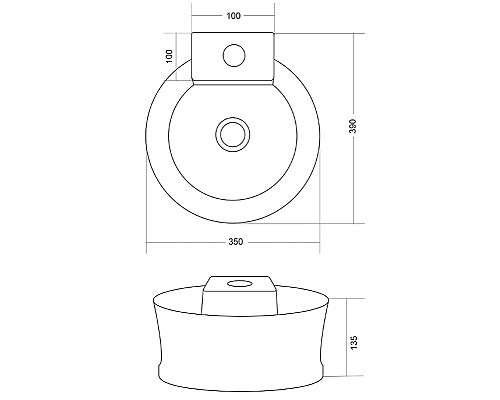 Раковина Madera Omega 35 4650002688957 Белая