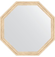 Зеркало Evoform Octagon 70х70 в багетной раме - Слоновая кость 51 мм