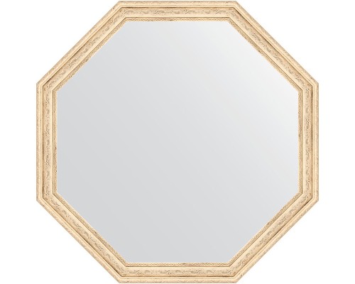 Зеркало Evoform Octagon 70х70 в багетной раме - Слоновая кость 51 мм
