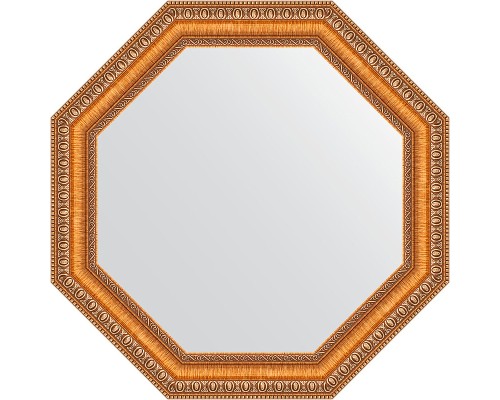 Зеркало Evoform Octagon 52х52 BY 3706 в багетной раме - Золотые бусы на бронзе 60 мм