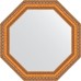 Зеркало Evoform Octagon 52х52 BY 3706 в багетной раме - Золотые бусы на бронзе 60 мм