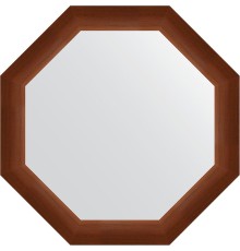 Зеркало Evoform Octagon 62х62 в багетной раме - Орех 65 мм