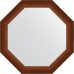 Зеркало Evoform Octagon 62х62 в багетной раме - Орех 65 мм