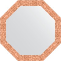 Зеркало Evoform Octagon 73х73 в багетной раме - Соты медь 70 мм