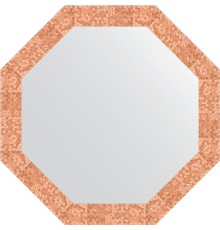 Зеркало Evoform Octagon 73х73 в багетной раме - Соты медь 70 мм
