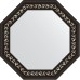Зеркало Evoform Octagon 65х65 в багетной раме - Черный ардеко 81 мм