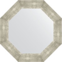 Зеркало Evoform Octagon 67х67 в багетной раме - Алюминий 90 мм
