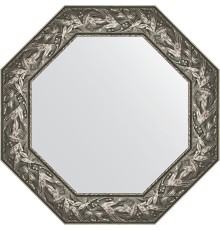 Зеркало Evoform Octagon 69х69 в багетной раме - Византия серебро 99 мм