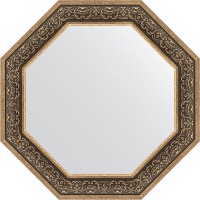 Зеркало Evoform Octagon 79х79 BY 3843 в багетной раме - Вензель серебряный 101 мм