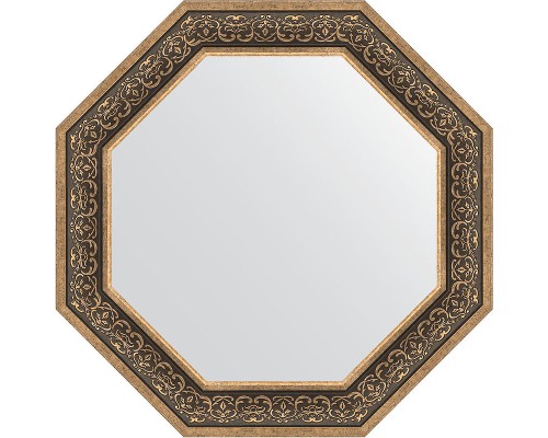 Зеркало Evoform Octagon 79х79 BY 3843 в багетной раме - Вензель серебряный 101 мм