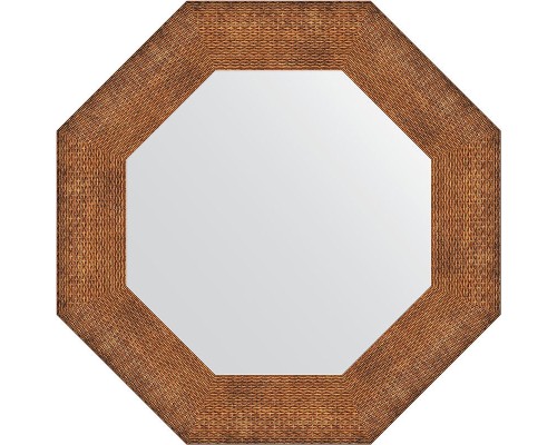 Зеркало Evoform Octagon 57х57 BY 3880 в багетной раме - Медная кольчуга 88 мм
