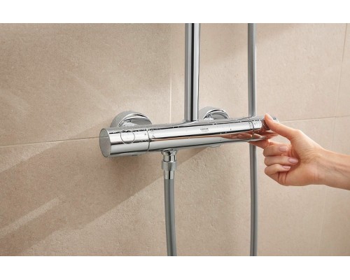 Душевая система Grohe Tempesta Cube 250 с термостатом Хром