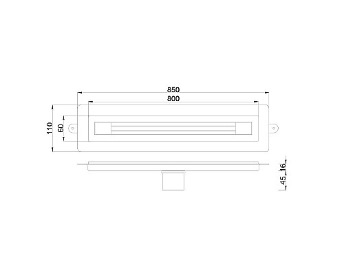 Душевой лоток Boheme B&T Infinity 80 981-80-GM с решеткой Оружейная сталь