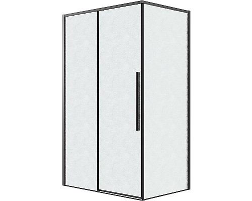Душевая стенка Grossman Galaxy 80 200.K33.01.80.21.02 профиль Черный матовый стекло шиншилла