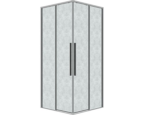 Душевой уголок Grossman Galaxy 80х80 300.K33.01.8080.10.02 профиль Хром стекло шиншилла