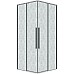 Душевой уголок Grossman Galaxy 80х80 300.K33.01.8080.10.02 профиль Хром стекло шиншилла