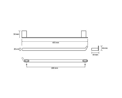 Полотенцедержатель Bemeta Organic Black 167104370 Черный матовый