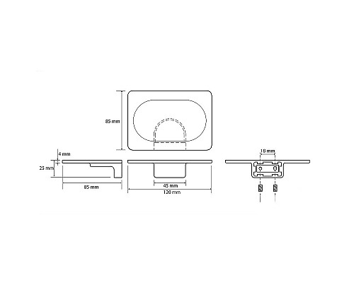 Мыльница Bemeta Organic Black 167108330 Черная матовая