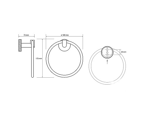 Кольцо для полотенец Bemeta Stella 166204062 Хром
