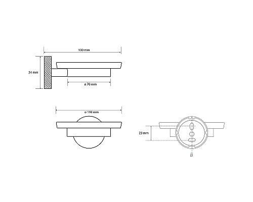 Мыльница Bemeta Stella 166108042 Хром