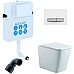 Комплект унитаза со смывным бачком Aquatek Set BW Aquatek Либра N-030 3в1 с сиденьем Микролифт и Белой глянцевой клавишей смыва