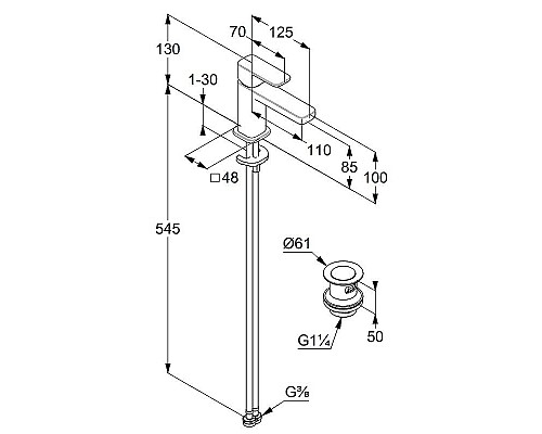Смеситель для раковины Kludi Renon 422665375 Белый матовый