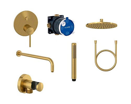 Душевая система Kludi Bozz 38658N076 Золото брашированное