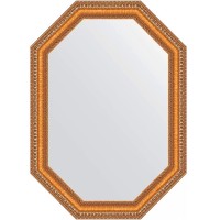 Зеркало Evoform Octagon 51х71 BY 7045 в багетной раме - Золотые бусы на бронзе 60 мм