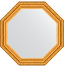 Зеркало Evoform Octagon 57х57 в багетной раме - Состаренное золото 67 мм