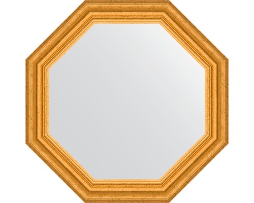 Зеркало Evoform Octagon 57х57 BY 3995 в багетной раме - Состаренное золото 67 мм