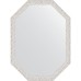Зеркало Evoform Octagon 58x78 в багетной раме - Чеканка белая 46 мм