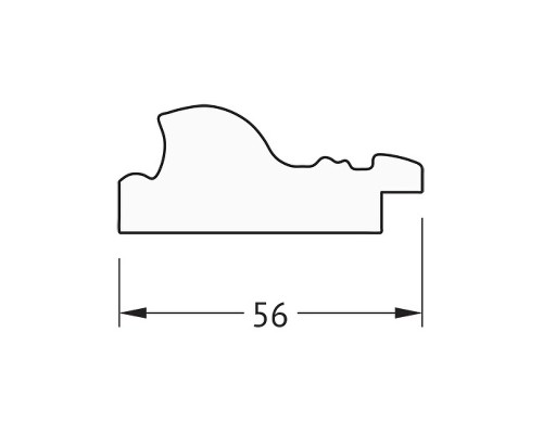 Зеркало Evoform Octagon 50x70 BY 7029 в багетной раме - Виньетка состаренная бронза 56 мм