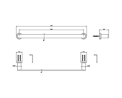 Полотенцедержатель Gessi Emporio Accessories 38900#031 Хром Полотенцедержатель Gessi Emporio Accessories 38900#031 Хром