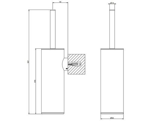 Ершик для унитаза Gessi Emporio Accessories 38957#299 Черный матовый